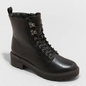 Universal Thread Black Combat Moto Boots